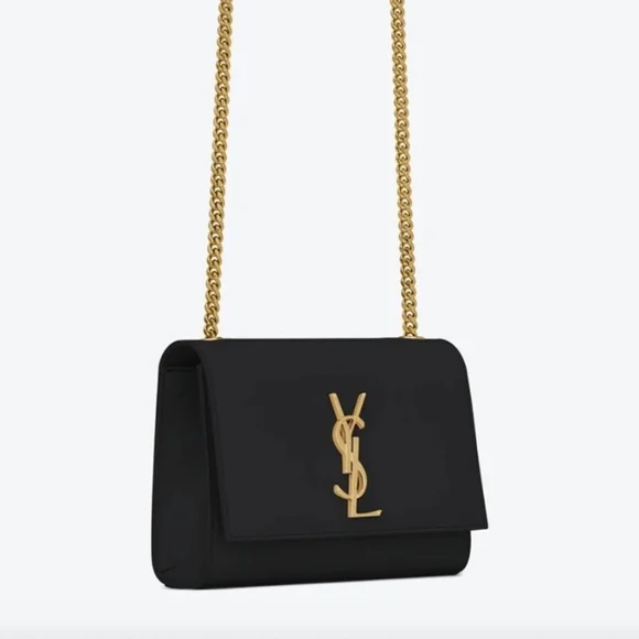YSL Saint Laurent KATE SMALL CHAIN BAG IN GRAIN DE POUDRE LEATHER! MSRP$2,268 - Picture 10 of 16